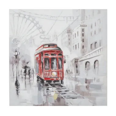 OBRAZ NA PŁÓTNIE TRAM-B- 80X3X80 cm